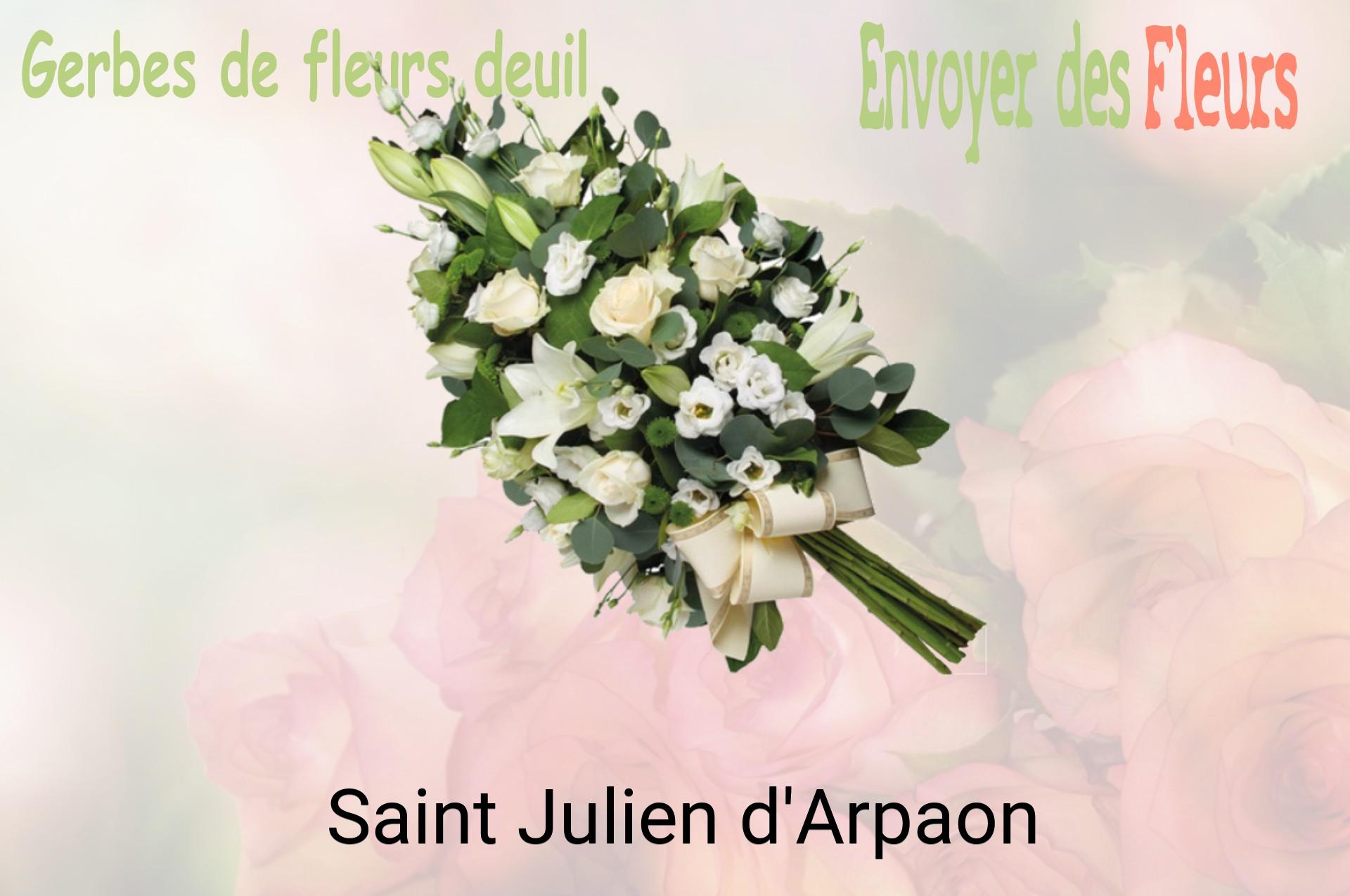 Gerbe de fleurs de deuil livrée à Saint-Julien-d'Arpaon